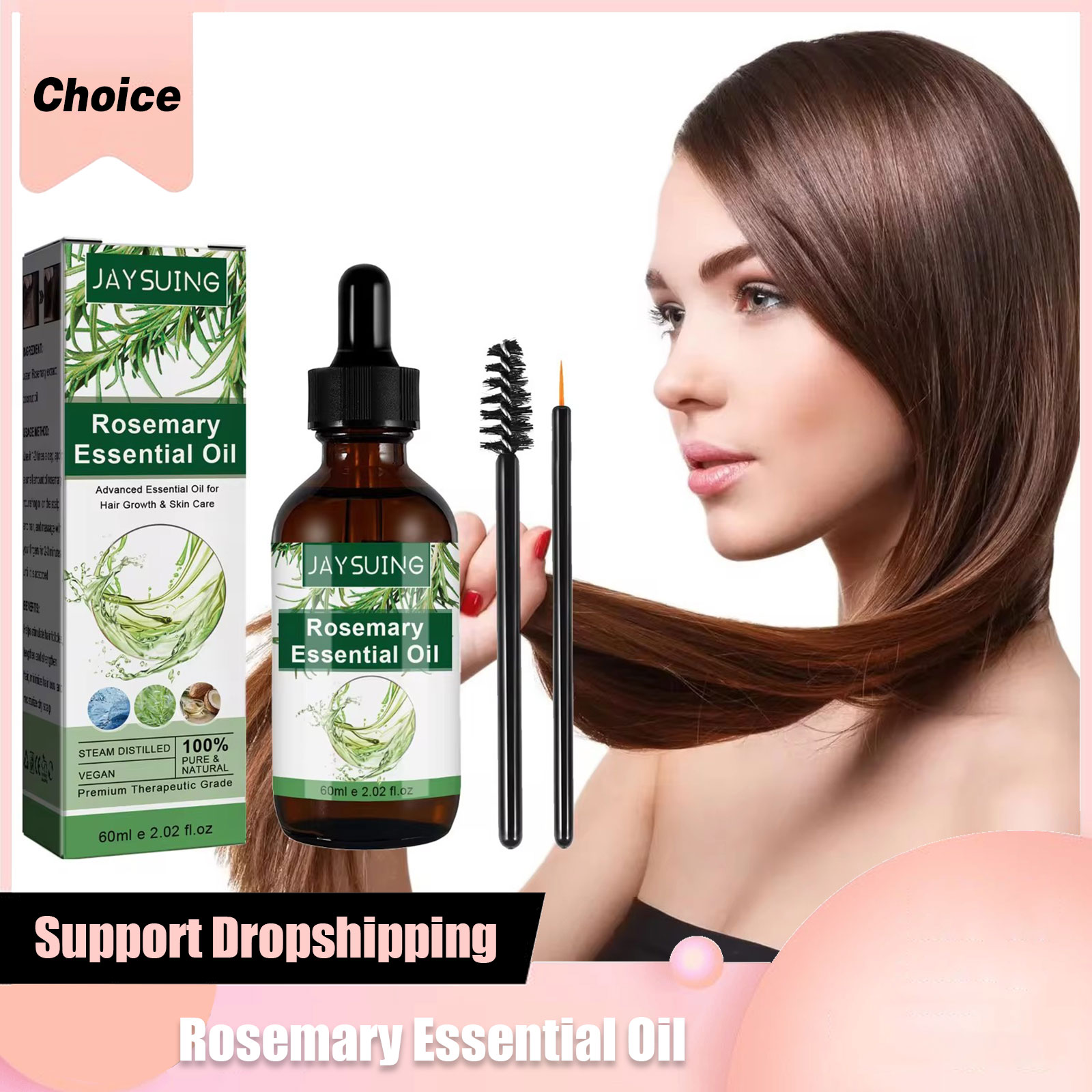 Hair Care Oil Serum - Rozemarijn Essentiële Olie Voor Haargroei Hoofdhuid