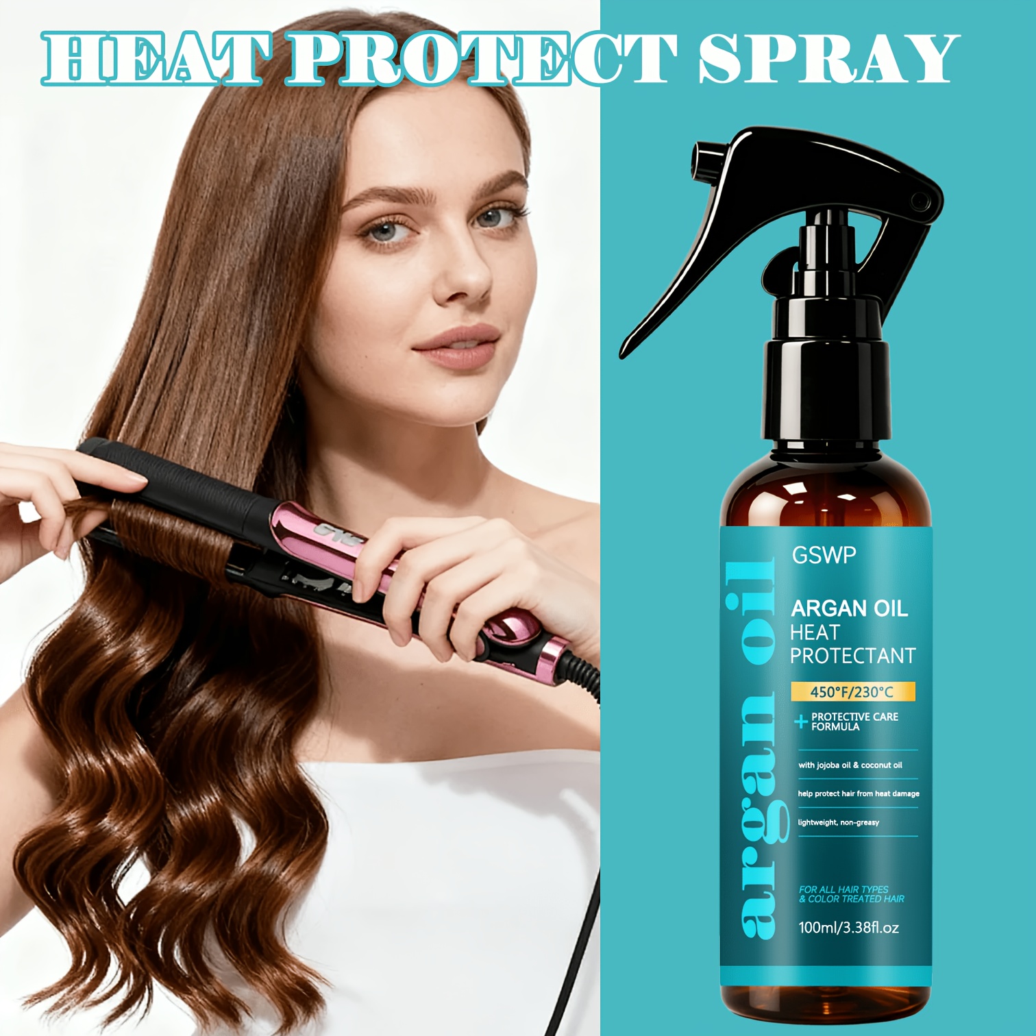 Heat Protectant Spray - GSWP Arganolie Beschermende Spray, 450 °