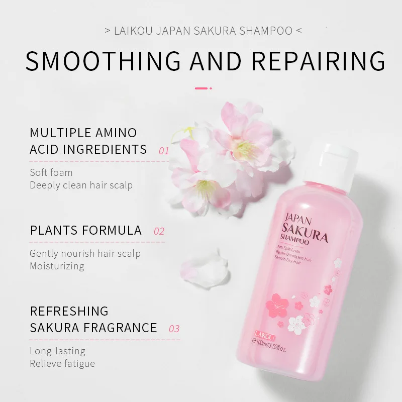 Laikou Japan Sakura Shampoo Re - Hair Care Korean Products recensie en prijs