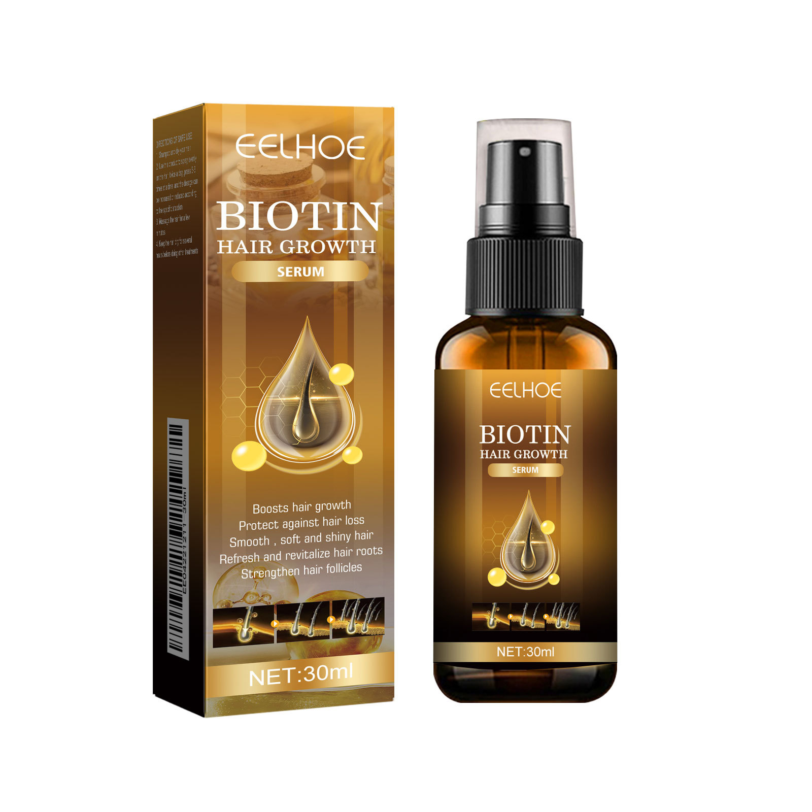 EELHOE Biotine Haargroei Serum - Hair Care Natural Products recensie en prijs