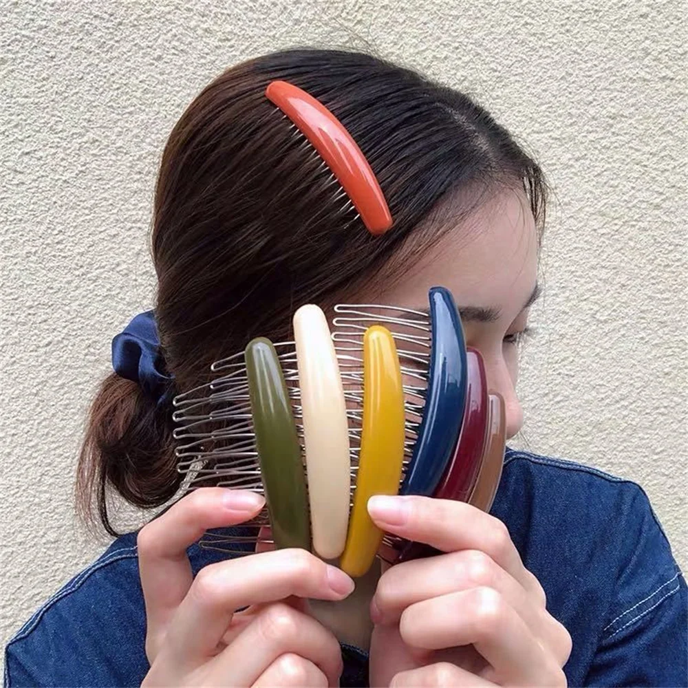 Effen Kleur Vrouwen Bananenkam - Hair Care Korean Products recensie en prijs