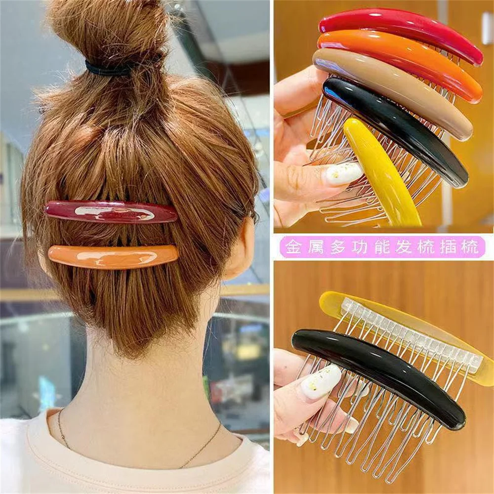 Effen Kleur Vrouwen Bananenkam - Hair Care Korean Products recensie en prijs