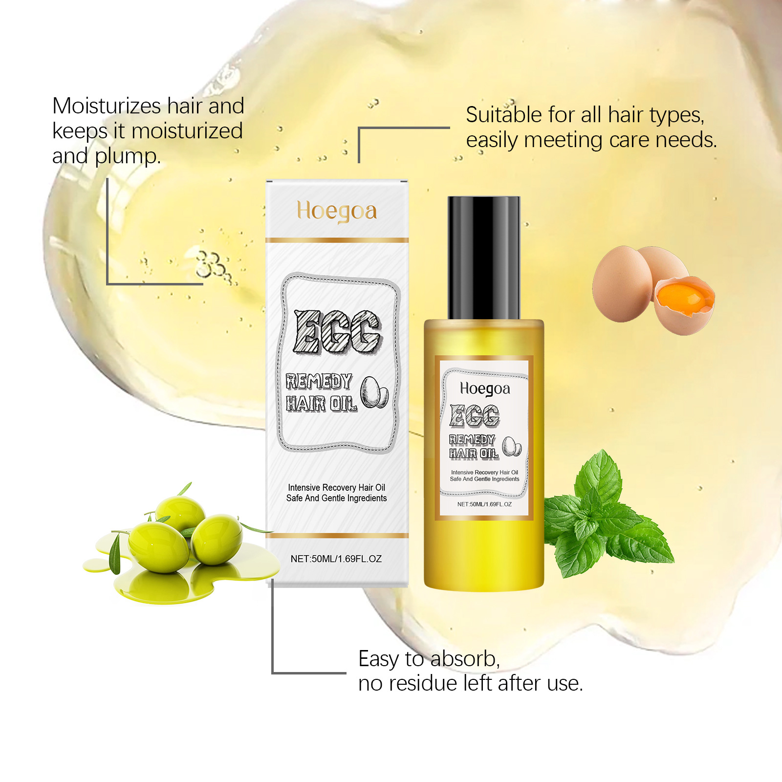 Ei Remedie Haarolie Herstellen - Hair Care Natural Products recensie en prijs